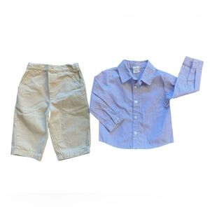 As new! Starting out boy’s set (button down shirt, pants) 12M